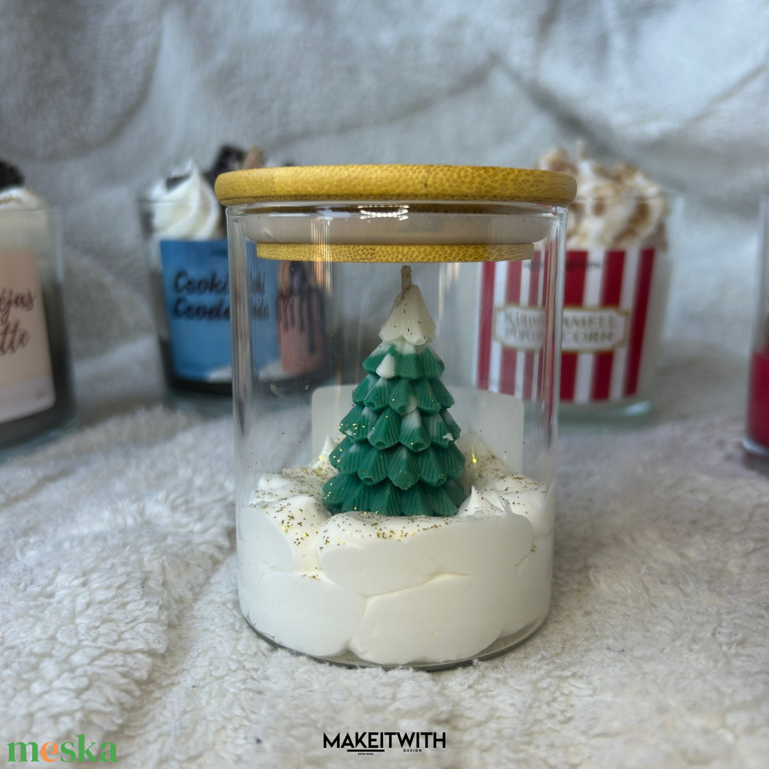 Karácsonyi Mese -poharas gyertya - karácsony - karácsonyi lakásdekoráció - karácsonyi illatgyertya, mécses - Meska.hu