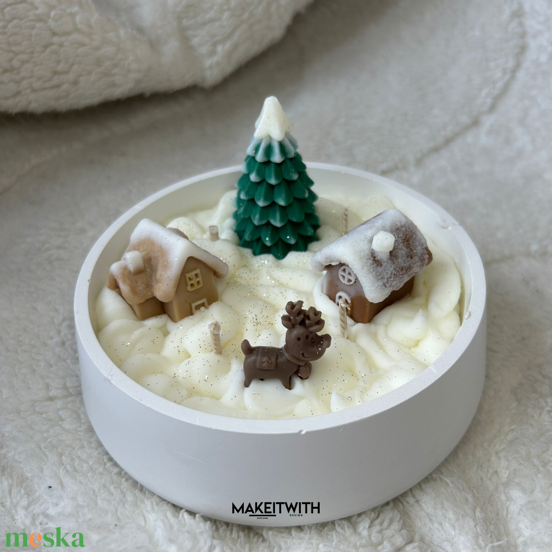 Karácsonyi Kerámia Tál - karácsony - karácsonyi lakásdekoráció - karácsonyi illatgyertya, mécses - Meska.hu