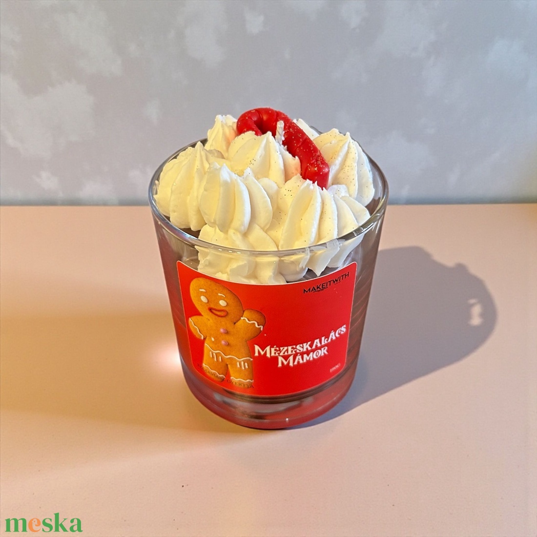 Mézeskalács Mámor - poharas gyertya - karácsony - karácsonyi lakásdekoráció - karácsonyi illatgyertya, mécses - Meska.hu
