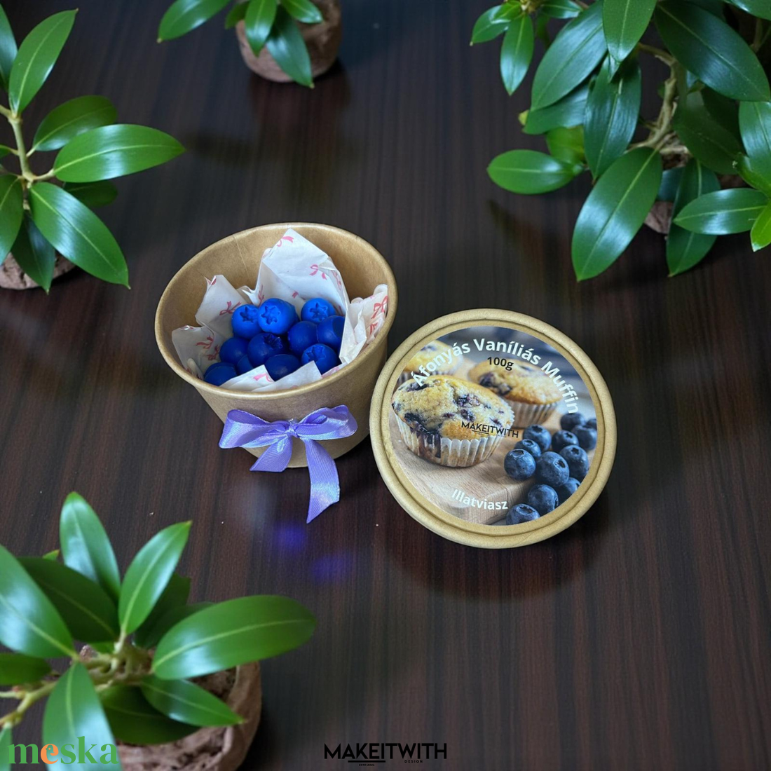 Áfonyás vaníliás muffin illatviasz � 100 g / 30 g - otthon & életmód - gyertya, illat, aroma - illatviasz - Meska.hu