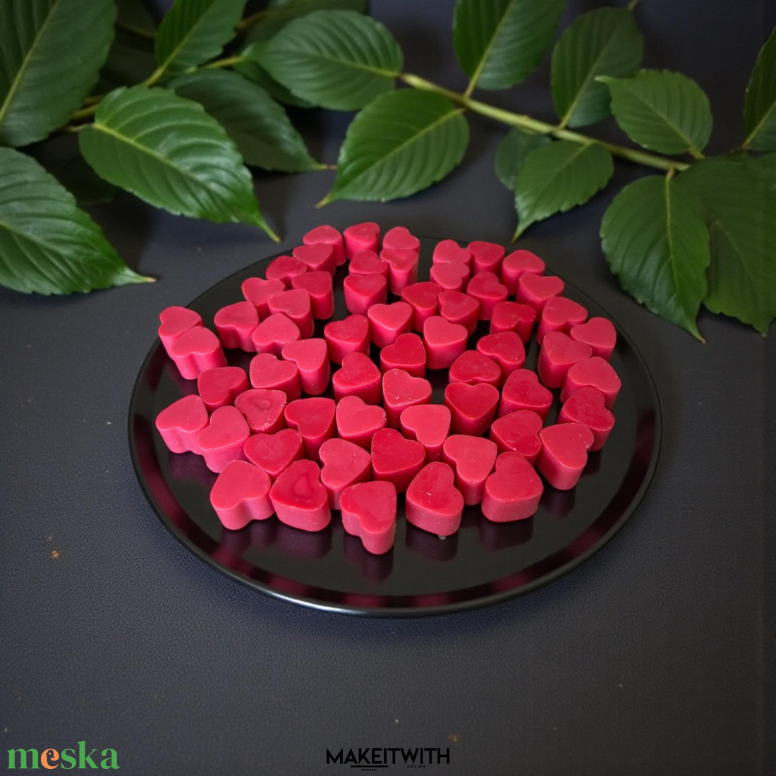 Valentin napi szív illatviasz � 100 g / 30 g - otthon & életmód - gyertya, illat, aroma - illatviasz - Meska.hu