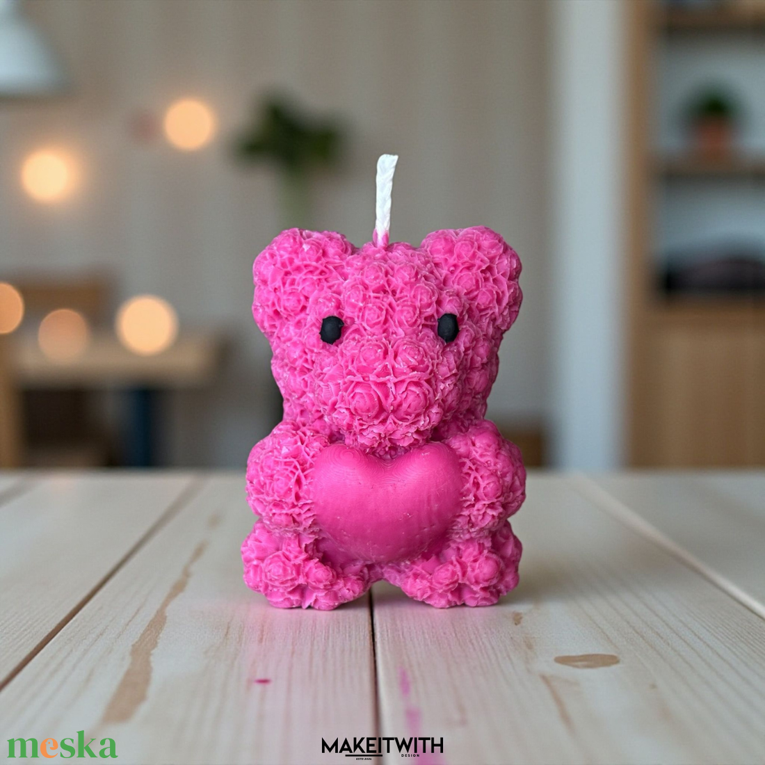 Szerelmes Maci Gyertya - otthon & életmód - gyertya, illat, aroma - gyertya - Meska.hu