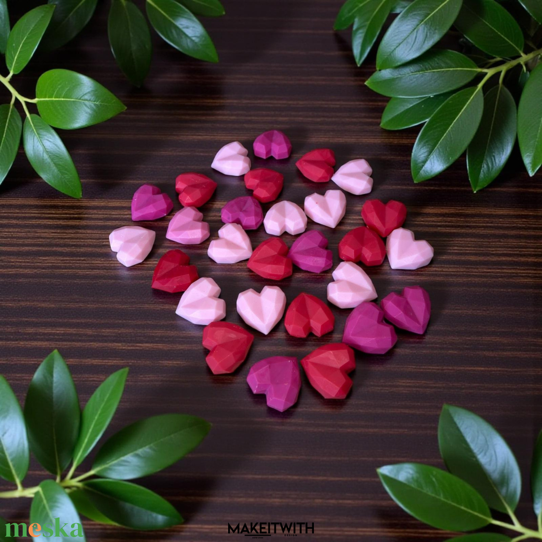 Szögletes szív illatviasz � 100 g / 30 g - otthon & életmód - gyertya, illat, aroma - illatviasz - Meska.hu