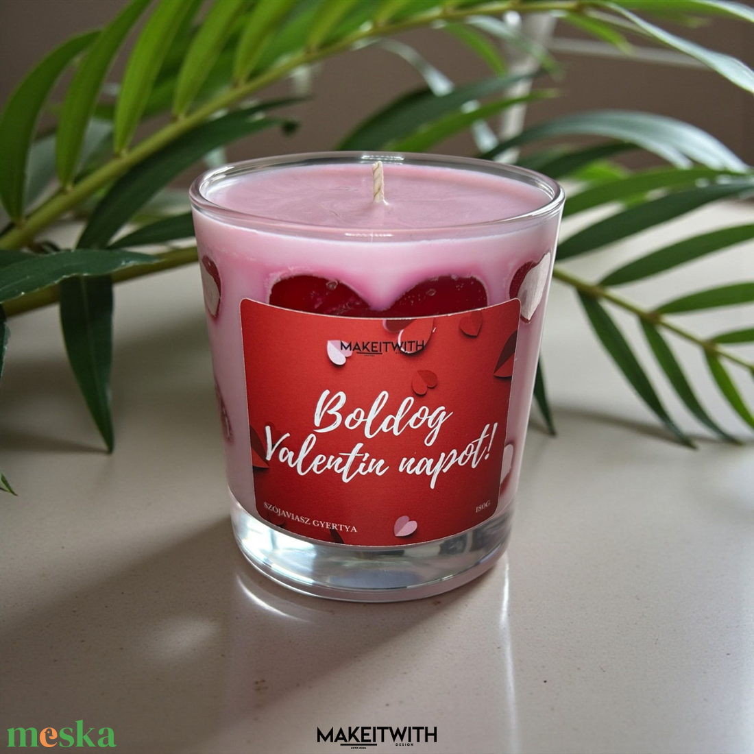 Epres szerelem - poharas gyertya - kellékek & szerszámok - dekorációs kellékek - dekorációs gyertya - Meska.hu