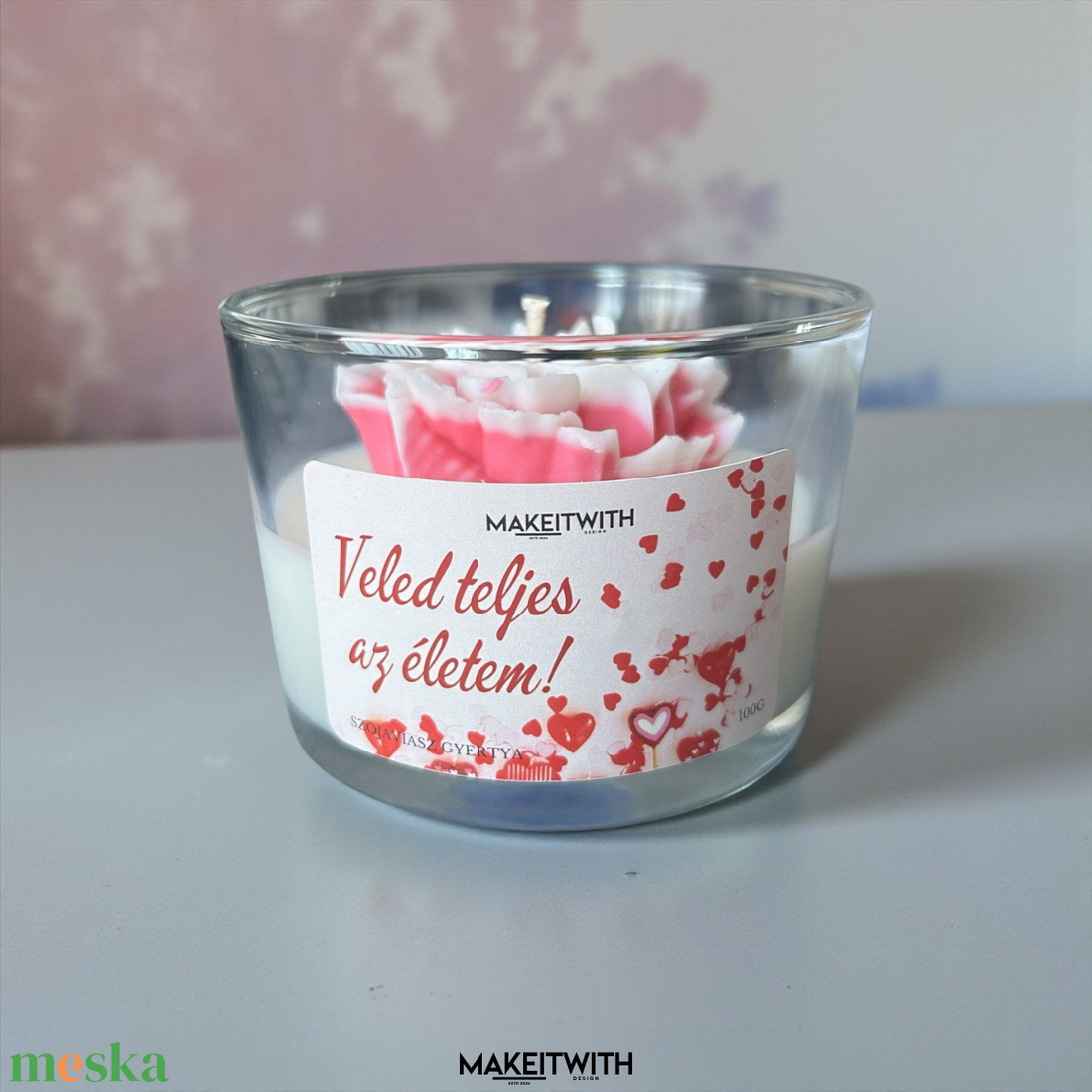 Lótusz Szerelem � poharas gyertya - kellékek & szerszámok - dekorációs kellékek - dekorációs gyertya - Meska.hu