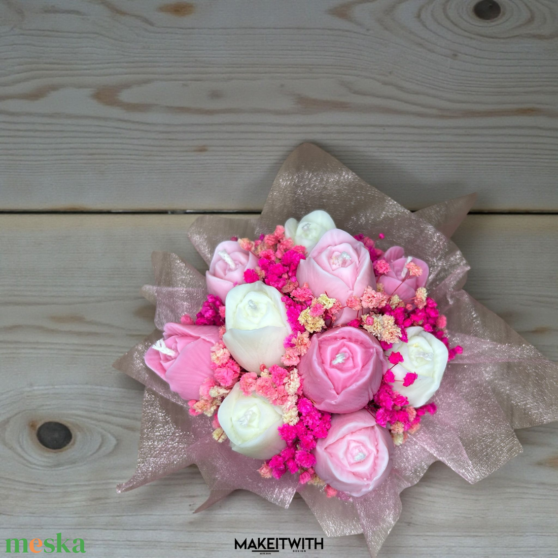 Tulipán Álom � Illatosított Virágbox - kellékek & szerszámok - dekorációs kellékek - dekorációs gyertya - Meska.hu