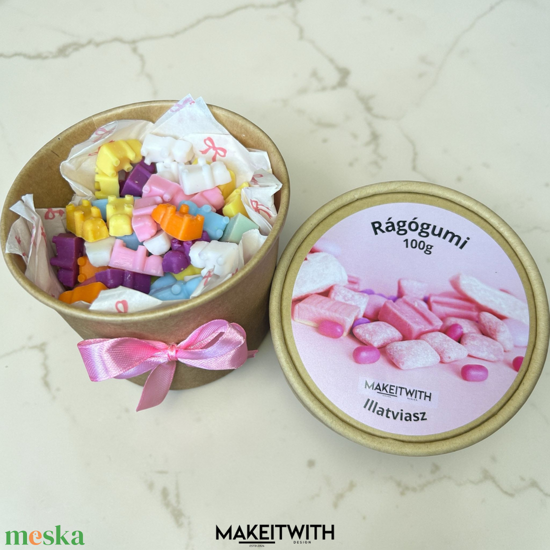 Rágógumi illatviasz � 100 g / 30 g - otthon & életmód - gyertya, illat, aroma - illatviasz - Meska.hu