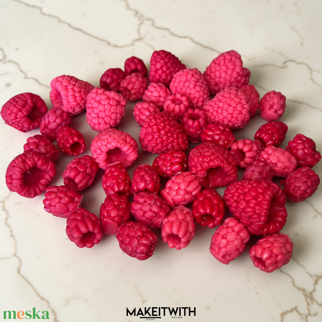 Málna alakú illatviasz � 100 g / 30 g - otthon & életmód - gyertya, illat, aroma - illatviasz - Meska.hu