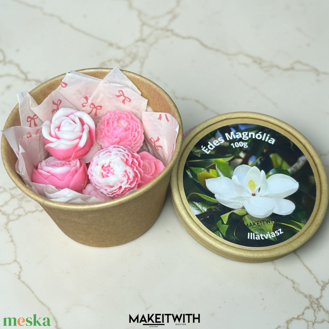 Édes Magnólia illatviasz � 100 g / 30 g - otthon & életmód - gyertya, illat, aroma - illatviasz - Meska.hu