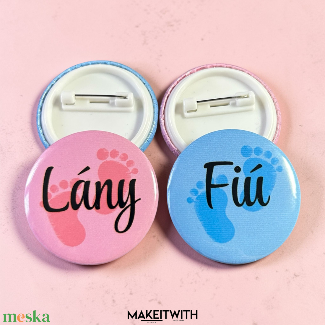 Babaváró kitűzők - esküvő - kiegészítők - kitűző - Meska.hu