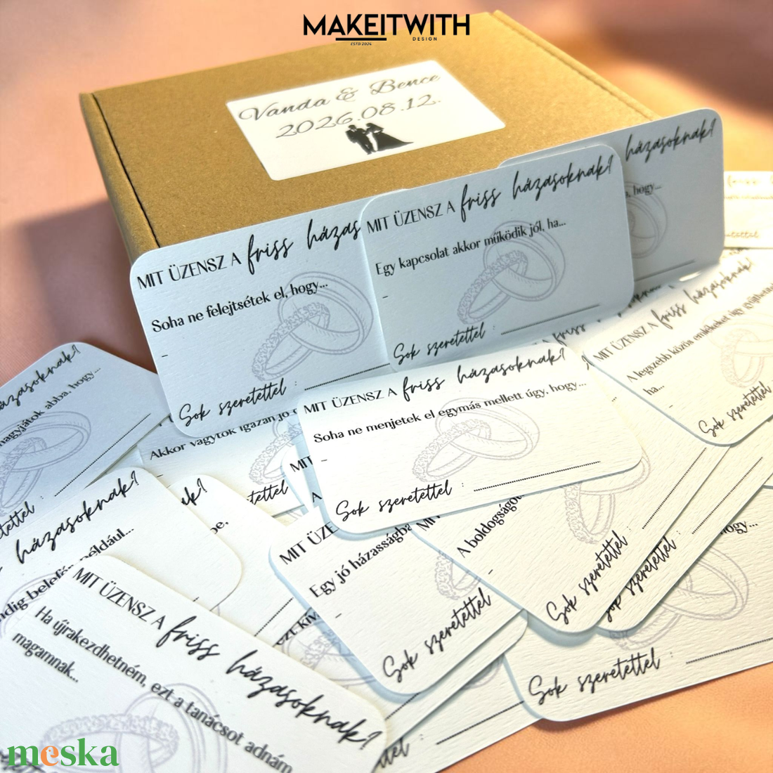 Esküvői kártyapakli � vendégkönyv újragondolva - esküvő - emlék & ajándék - vendégkönyv - Meska.hu