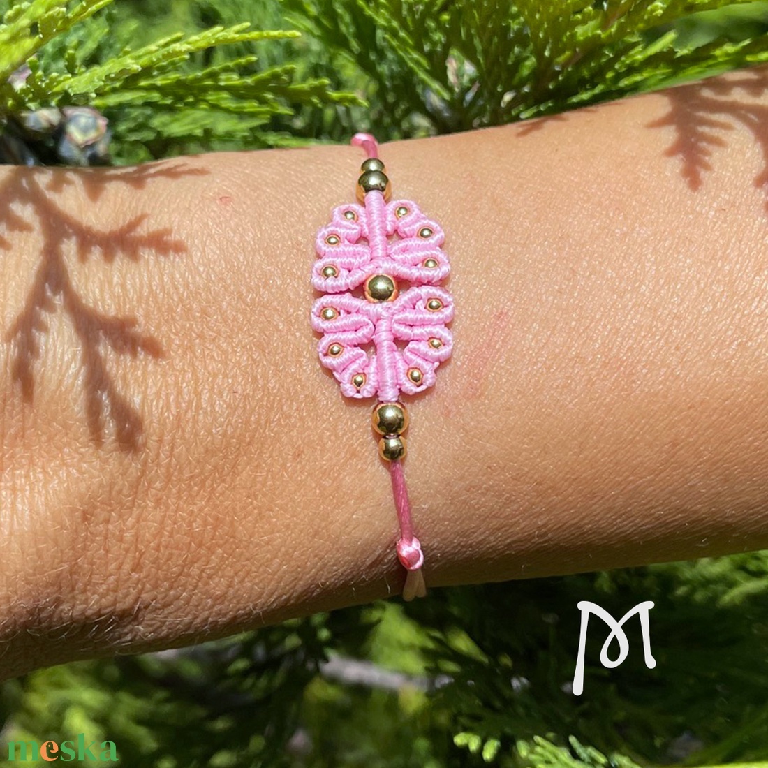 Pink gyöngyös makramé virág karkötő - ékszer - karkötő - karkötő medállal - Meska.hu Pink gyöngyös makramé virág karkötő - ékszer - karkötő - karkötő medállal - Meska.hu