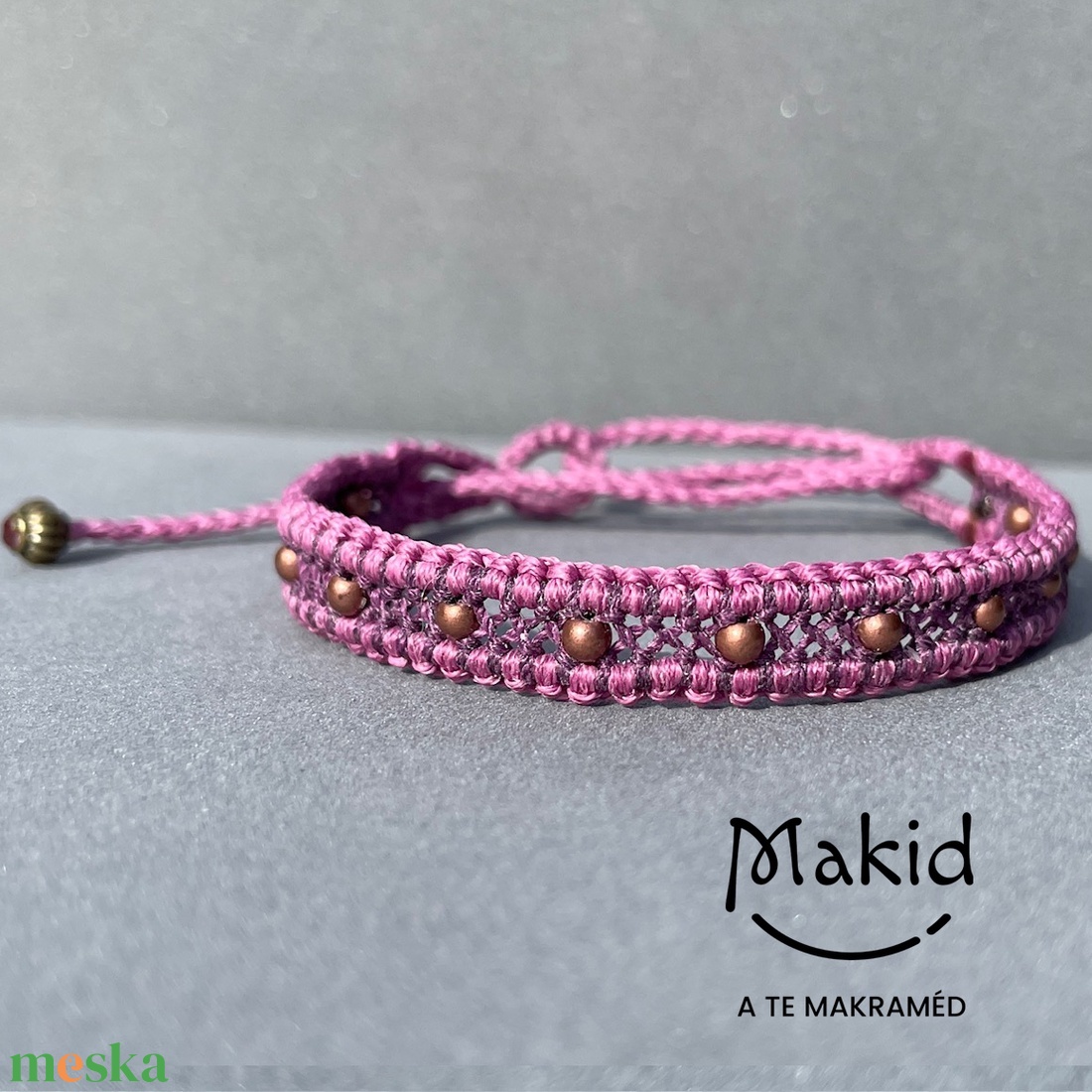 Zaira pink lila mikromakramé karkötő - ékszer - karkötő - karkötő medállal - Meska.hu Zaira pink lila mikromakramé karkötő - ékszer - karkötő - karkötő medállal - Meska.hu