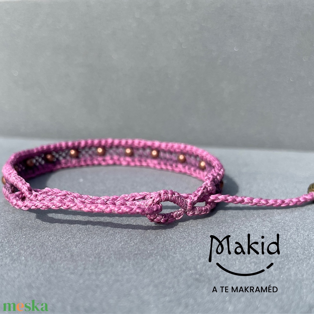 Zaira pink lila mikromakramé karkötő - ékszer - karkötő - karkötő medállal - Meska.hu Zaira pink lila mikromakramé karkötő - ékszer - karkötő - karkötő medállal - Meska.hu