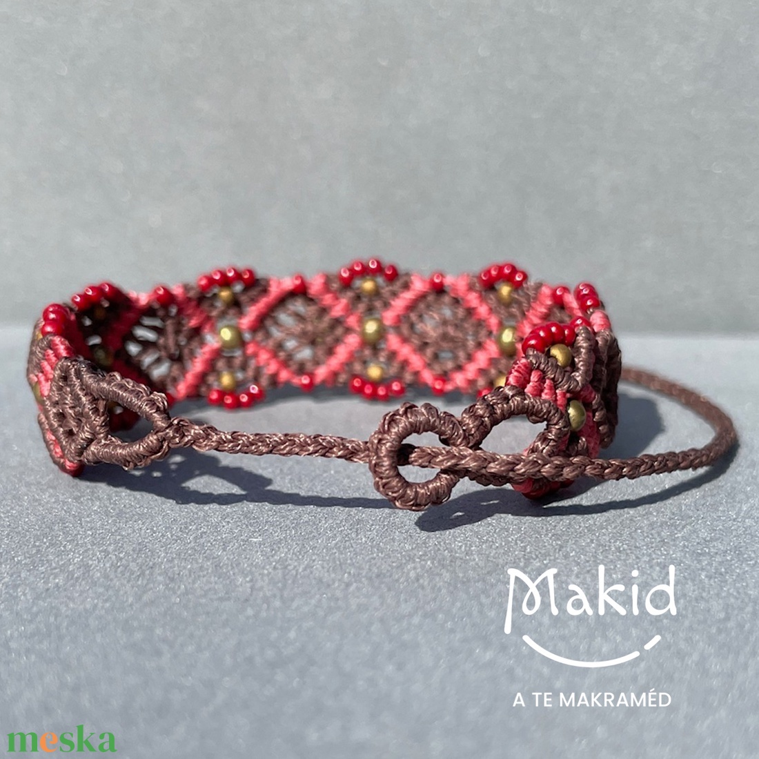 Maya mikromakramé karkötő - ékszer - karkötő - karkötő medállal - Meska.hu Maya mikromakramé karkötő - ékszer - karkötő - karkötő medállal - Meska.hu