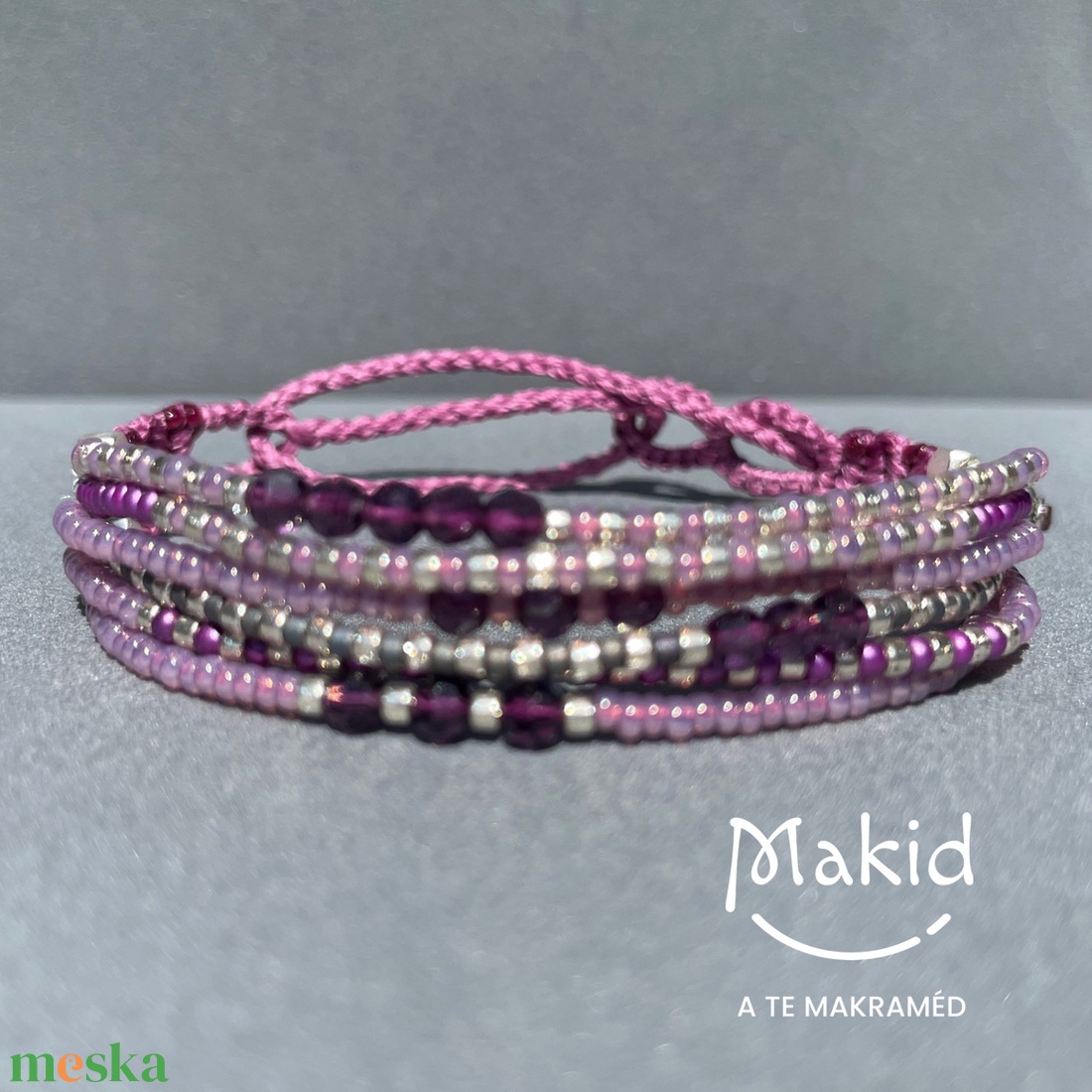Pink gyöngy karkötő - ékszer - karkötő - karkötő medállal - Meska.hu Pink gyöngy karkötő - ékszer - karkötő - karkötő medállal - Meska.hu