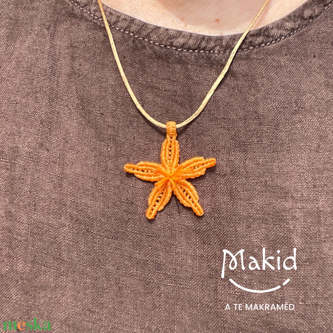 Liliom sárga mikromakramé medál - ékszer - nyaklánc - medál - Meska.hu Liliom sárga mikromakramé medál - ékszer - nyaklánc - medál - Meska.hu