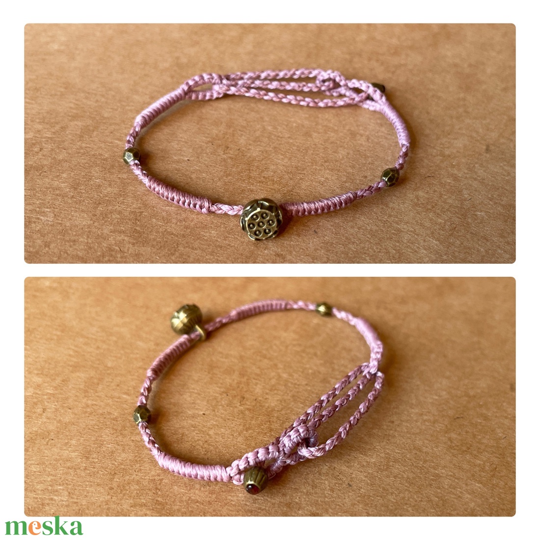 Lótusz medál karkötő - ékszer - karkötő - karkötő medállal - Meska.hu