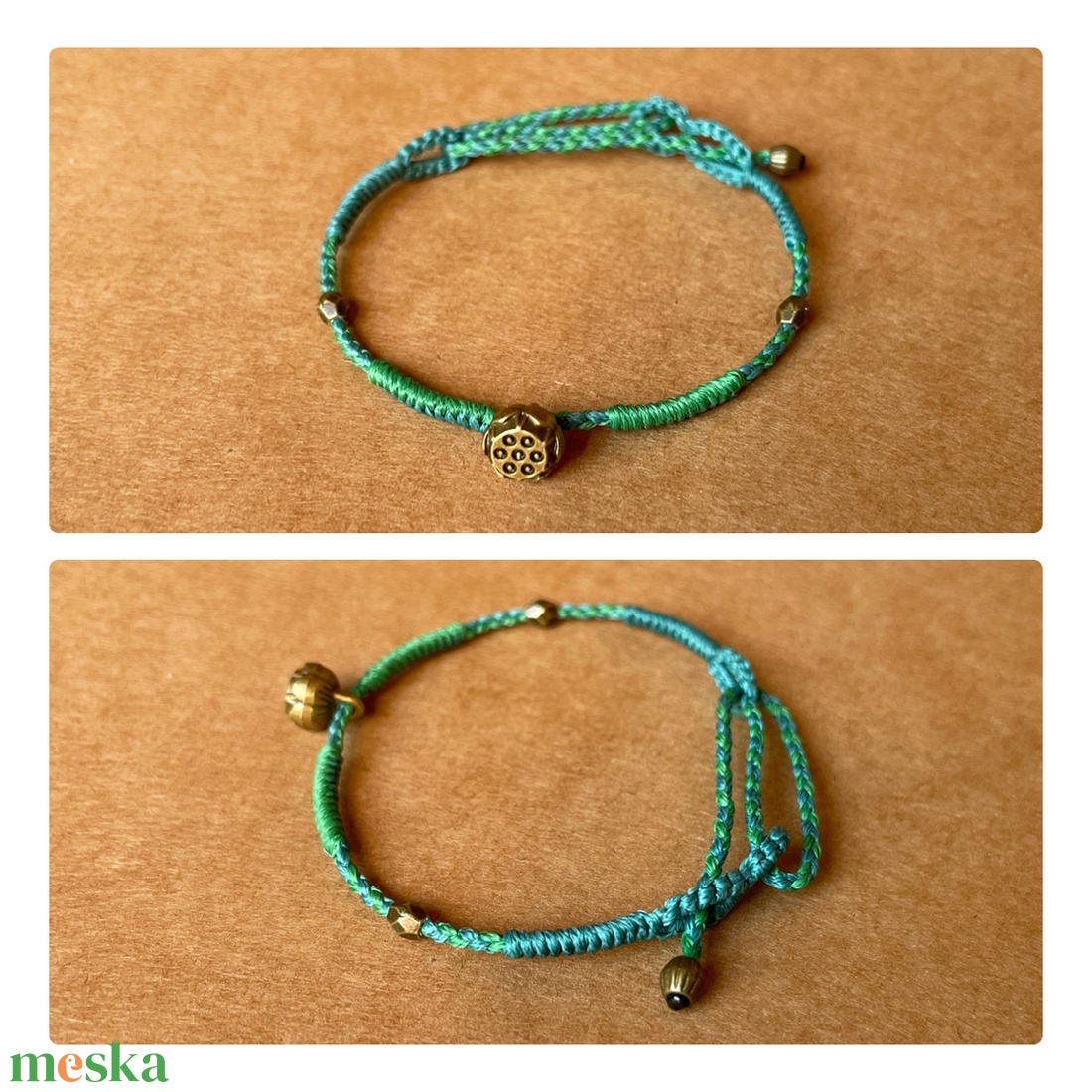 Lótusz medál karkötő - ékszer - karkötő - karkötő medállal - Meska.hu