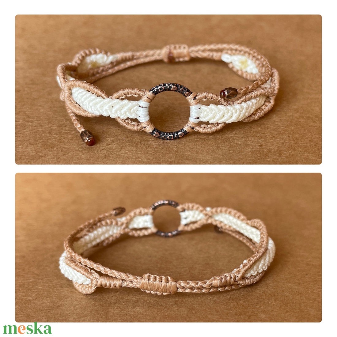 Dupla fonatos karkötő - ékszer - karkötő - karkötő medállal - Meska.hu