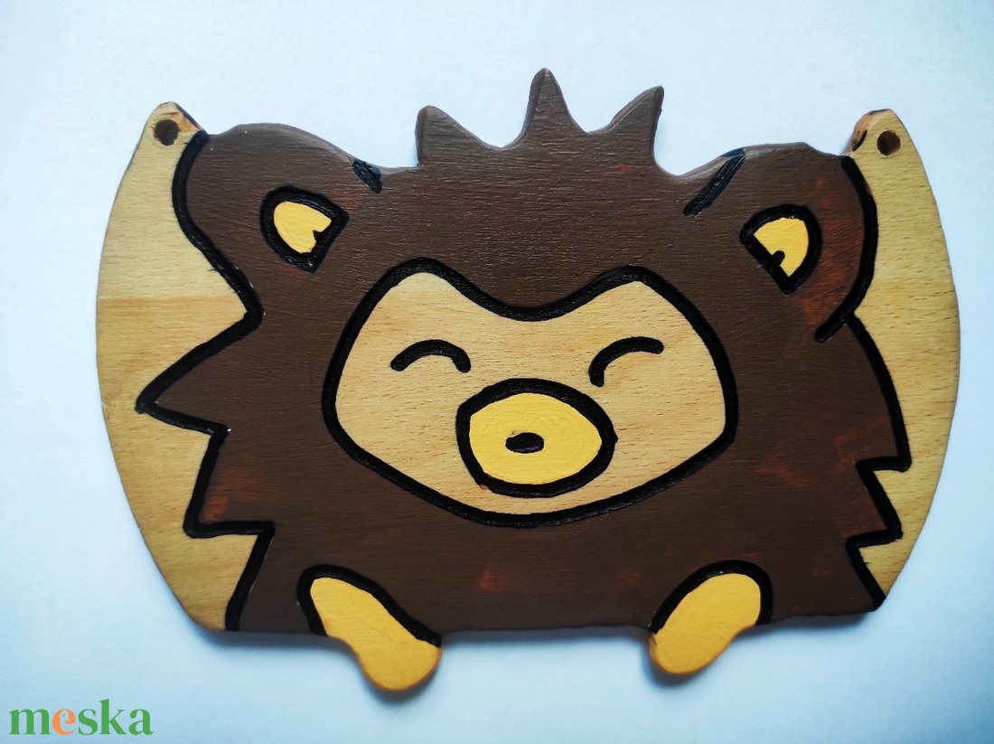 Kétoldalú ajtótábla gyerekszobába - sünis - otthon & életmód - dekoráció - ajtó- és ablak dekoráció - ajtótábla - Meska.hu