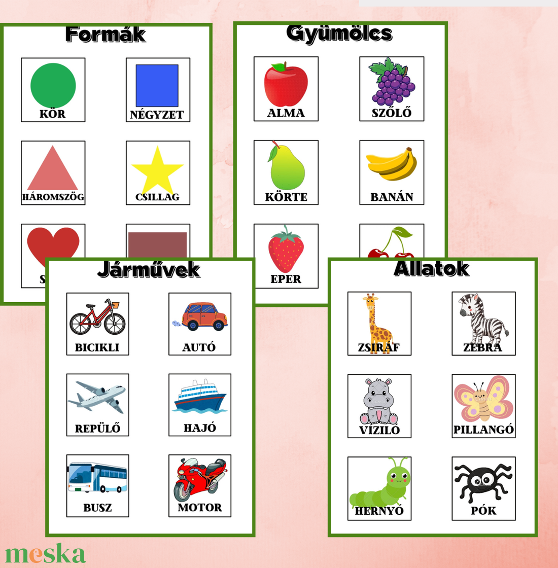 Kicsiknek szókártyák - művészet - grafika & illusztráció - digitális - Meska.hu Kicsiknek szókártyák - művészet - grafika & illusztráció - digitális - Meska.hu