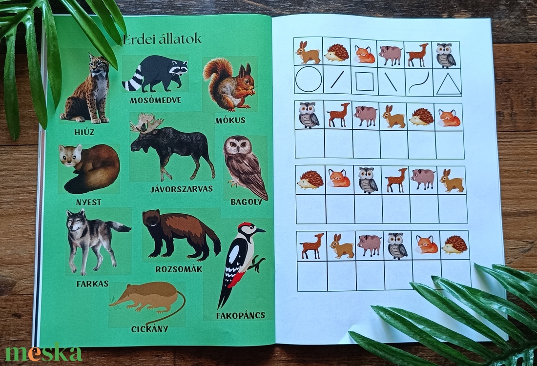 Ismerkedjünk az állatokkal foglalkoztató füzet  - művészet - grafika & illusztráció - digitális - Meska.hu