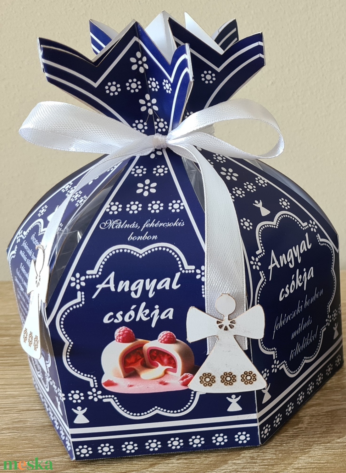 Angyal csókja bonbon (6 szemes) - élelmiszer - édesség - kézműves csokoládé - Meska.hu