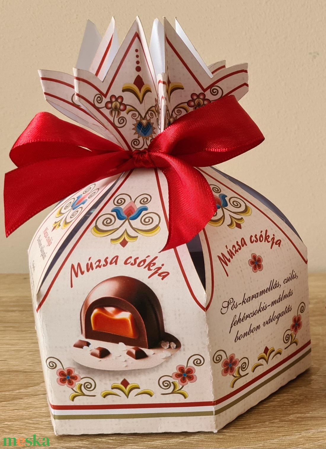 Múzsa csókja bonbon válogatás (6 szemes) - élelmiszer - édesség - kézműves csokoládé - Meska.hu