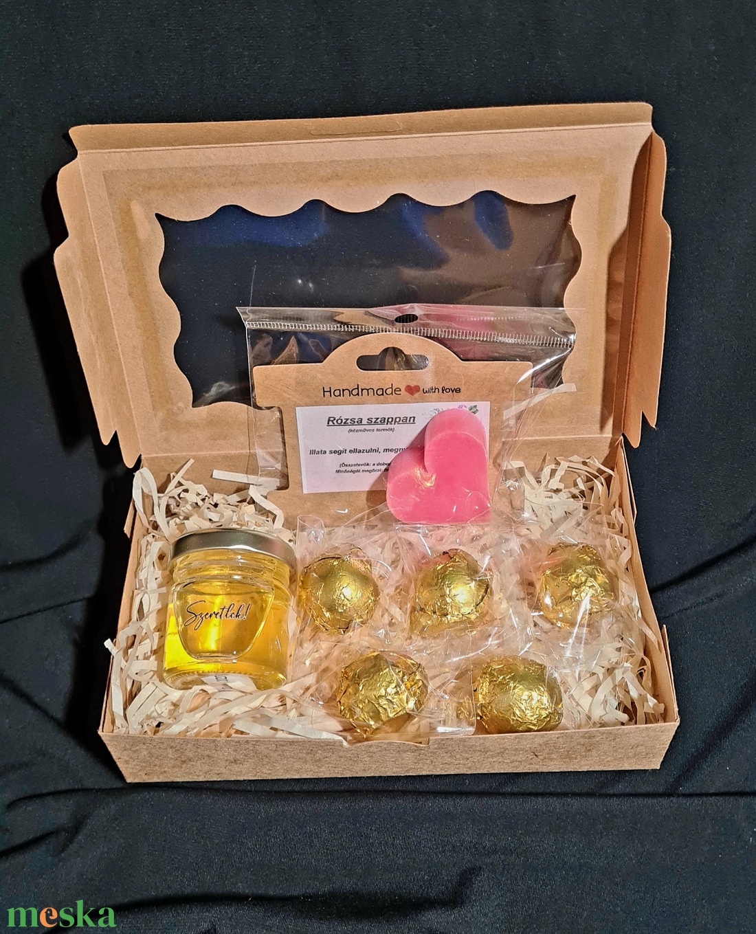Valentin-napi boldogságbox - élelmiszer - édesség - kézműves csokoládé - Meska.hu