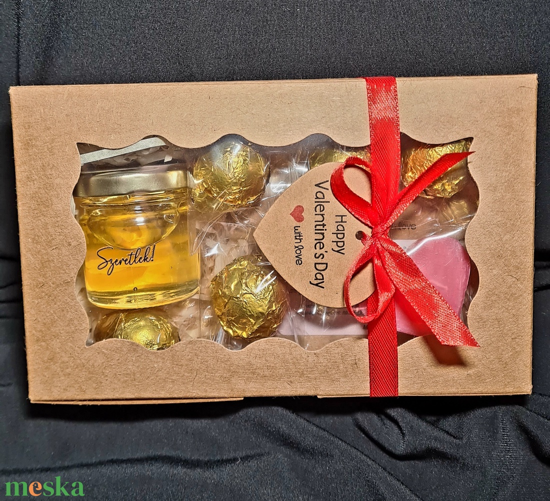 Valentin-napi boldogságbox - élelmiszer - édesség - kézműves csokoládé - Meska.hu