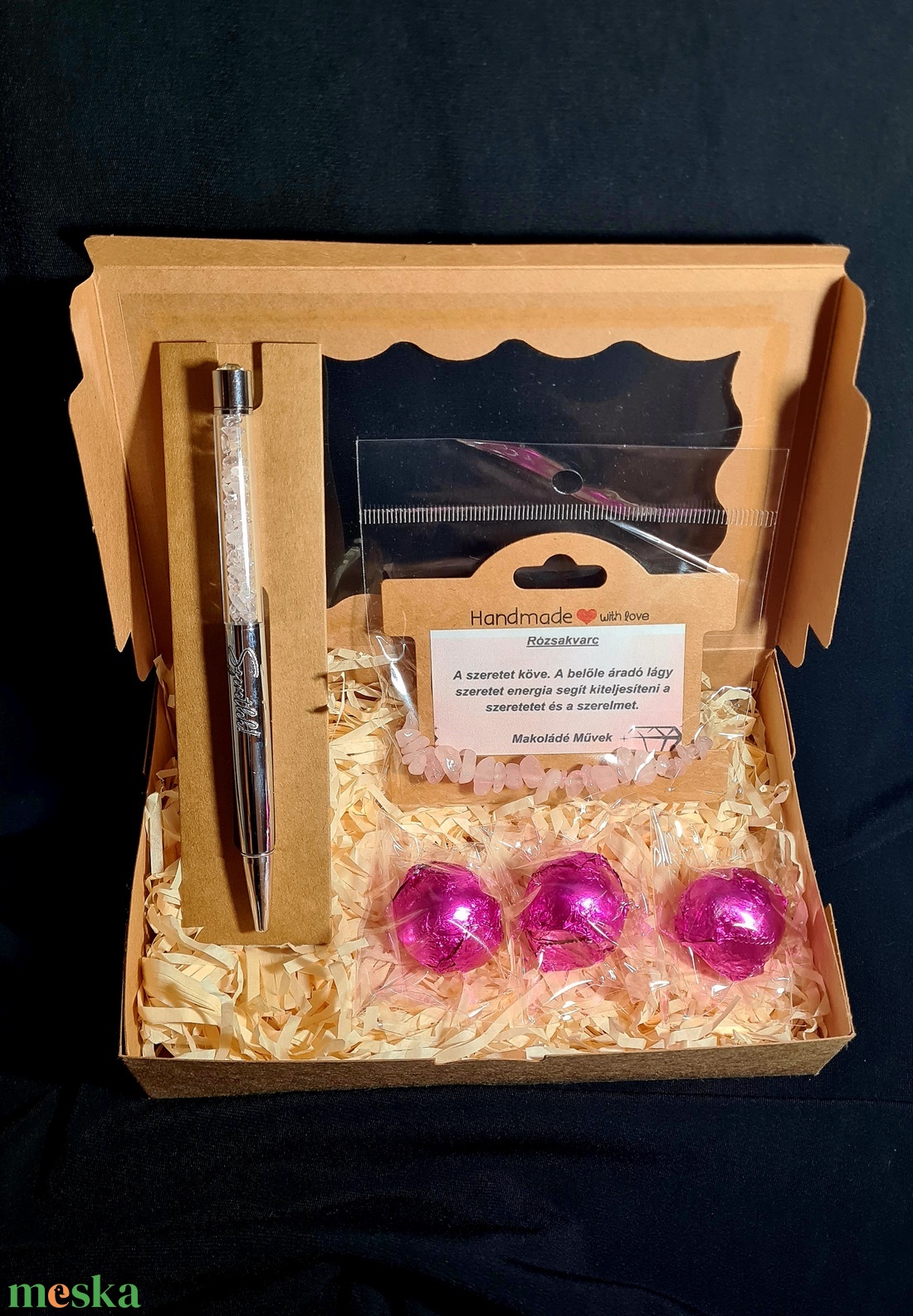 Valentin-napi boldogságbox - élelmiszer - édesség - kézműves csokoládé - Meska.hu