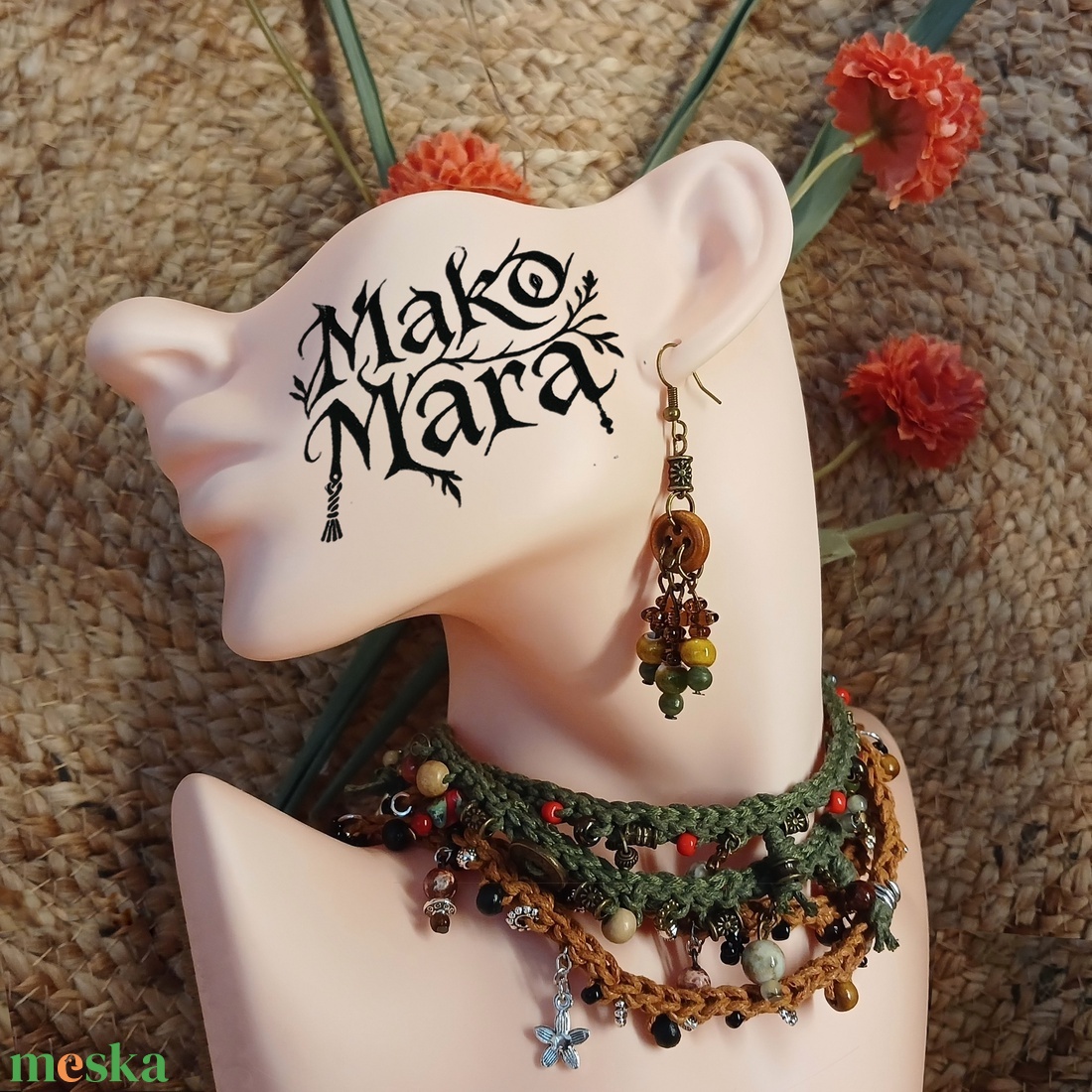 Mirkwood Autumn fülbevaló - ékszer - fülbevaló - lógó fülbevaló - Meska.hu