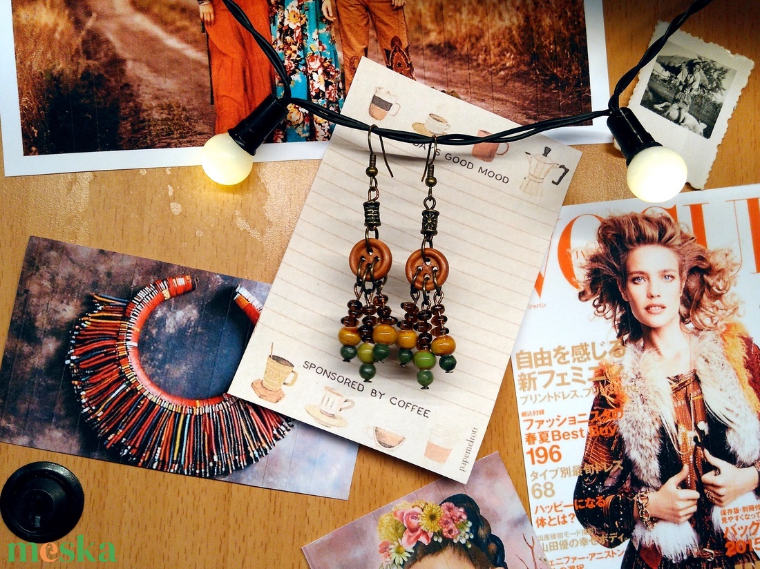 Mirkwood Autumn fülbevaló - ékszer - fülbevaló - lógó fülbevaló - Meska.hu