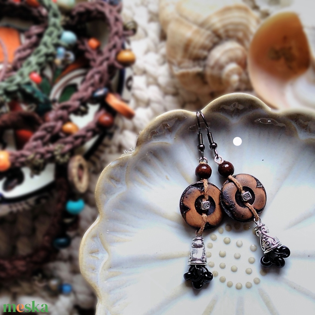 Hanti Princess fülbevaló  - ékszer - fülbevaló - lógó fülbevaló - Meska.hu