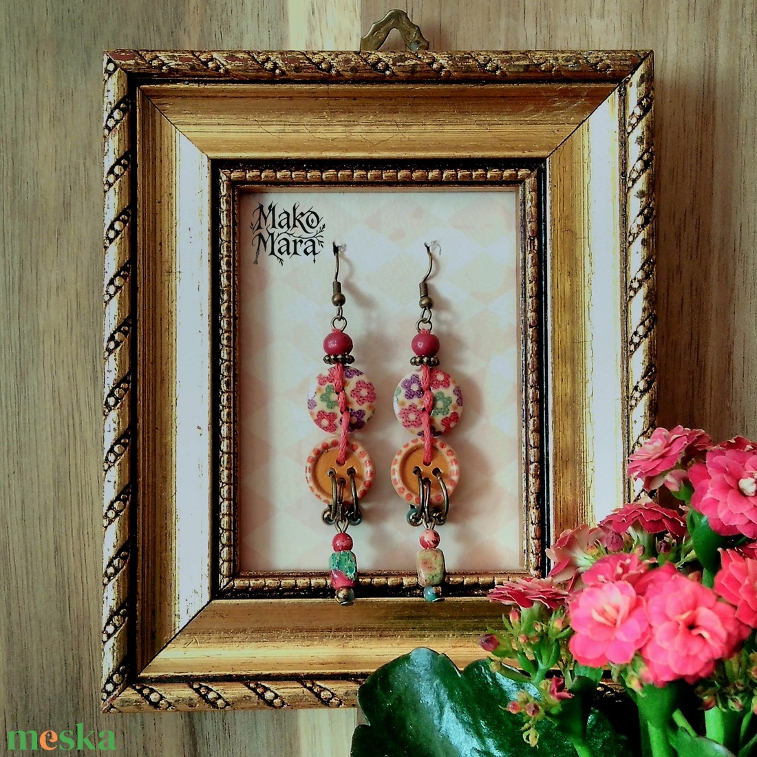 Enid's Play Day fülbevaló  - ékszer - fülbevaló - lógó fülbevaló - Meska.hu