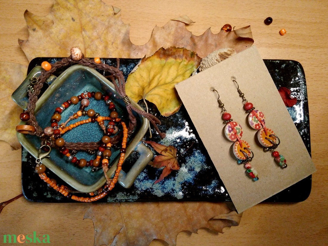 Enid's Play Day fülbevaló  - ékszer - fülbevaló - lógó fülbevaló - Meska.hu