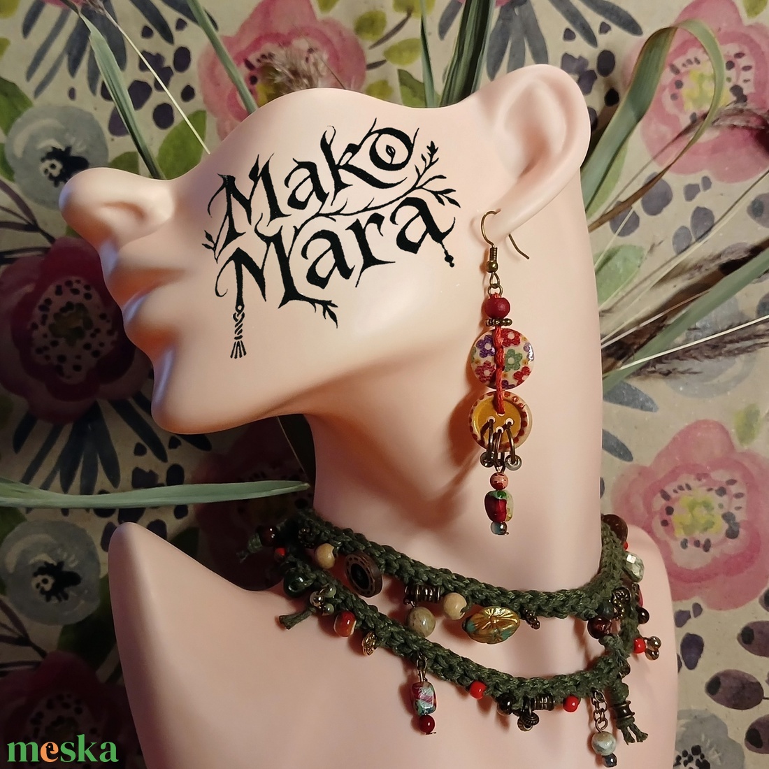 Enid's Play Day fülbevaló  - ékszer - fülbevaló - lógó fülbevaló - Meska.hu