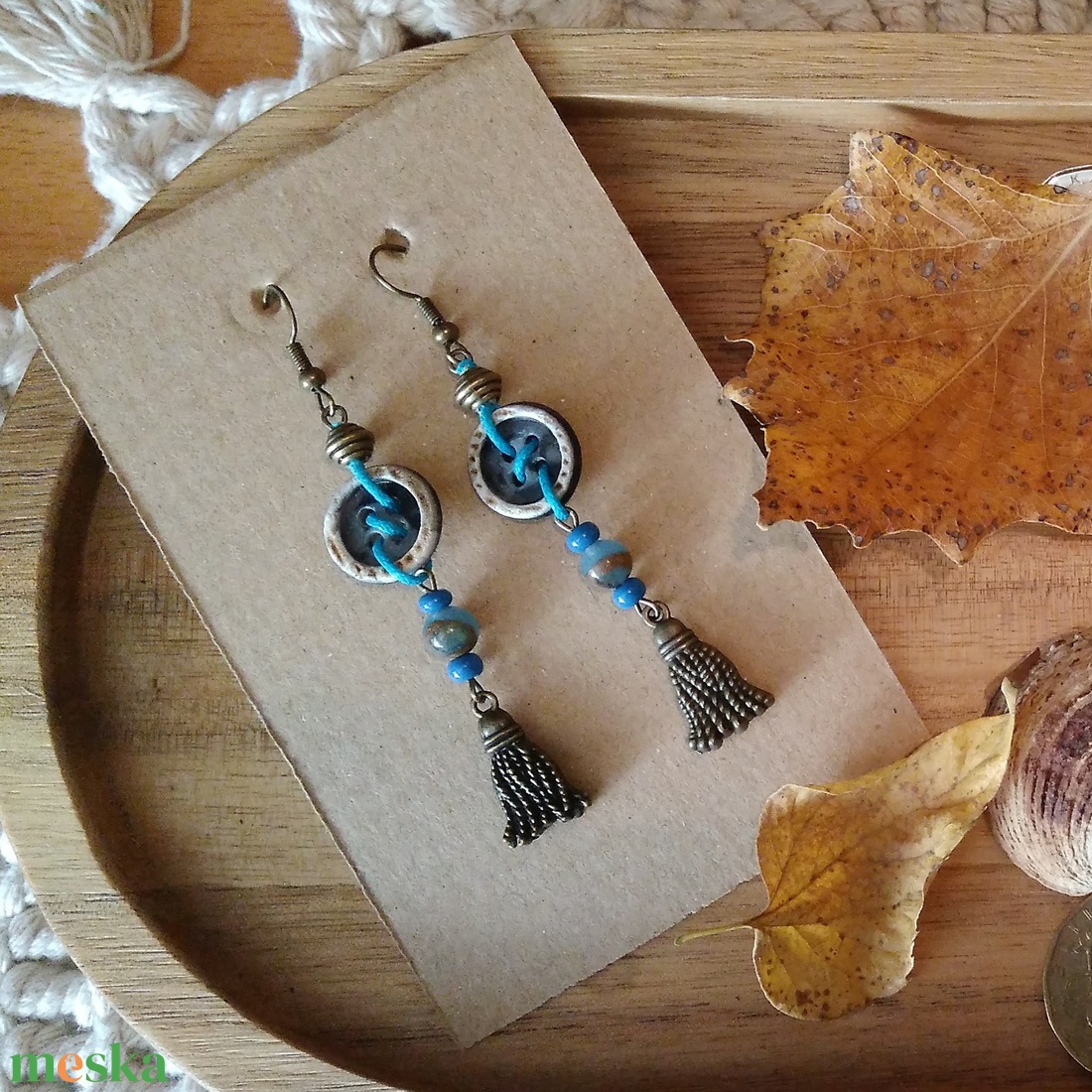 Metkayina Feast fülbevaló  - ékszer - fülbevaló - lógó fülbevaló - Meska.hu