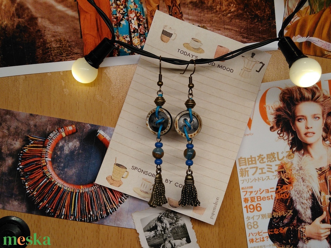 Metkayina Feast fülbevaló  - ékszer - fülbevaló - lógó fülbevaló - Meska.hu