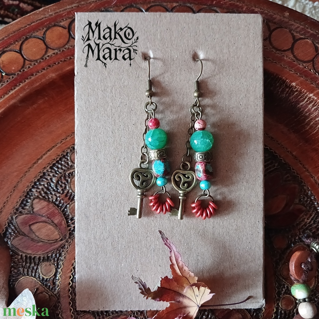 Priscilla fülbevaló  - ékszer - fülbevaló - lógó fülbevaló - Meska.hu