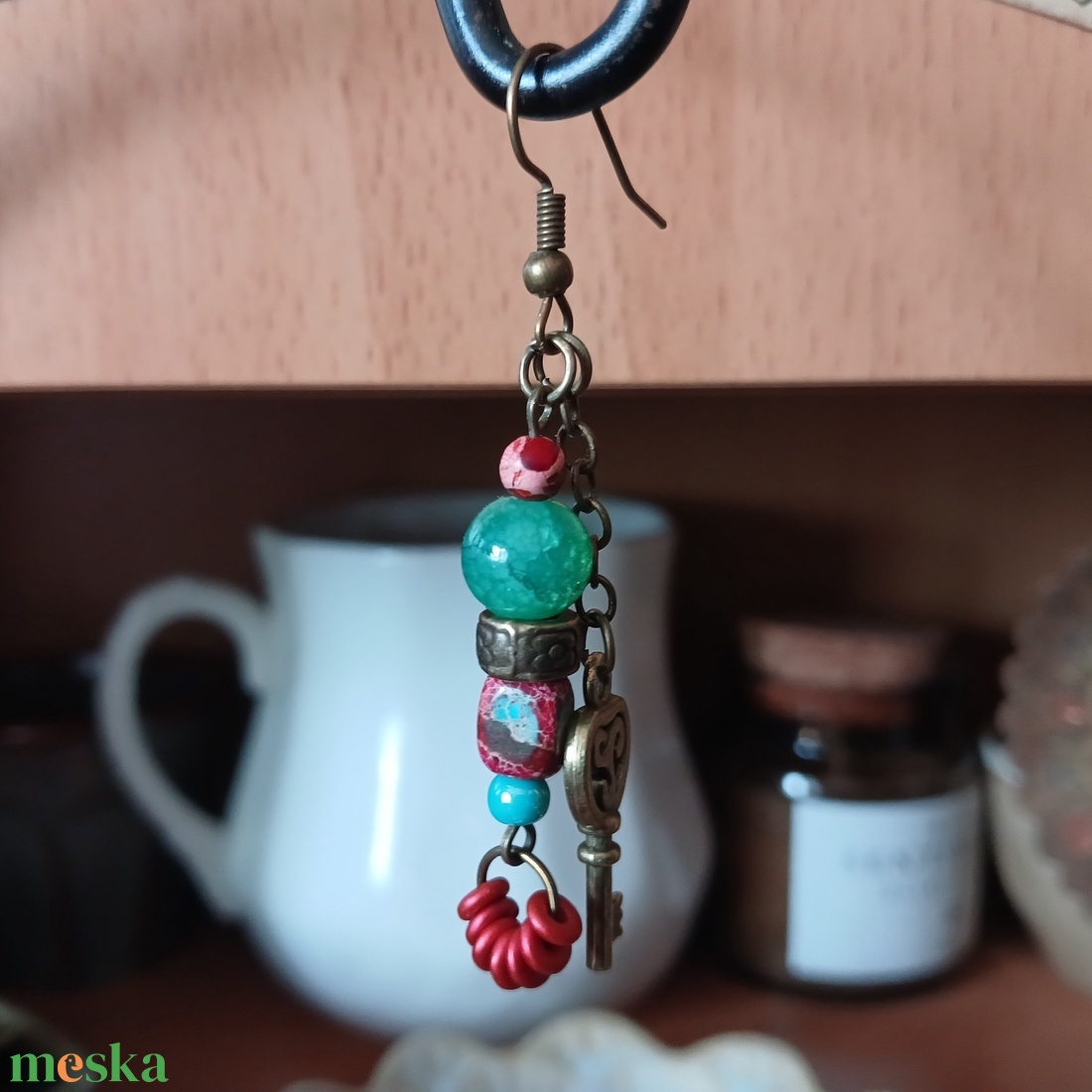 Priscilla fülbevaló  - ékszer - fülbevaló - lógó fülbevaló - Meska.hu