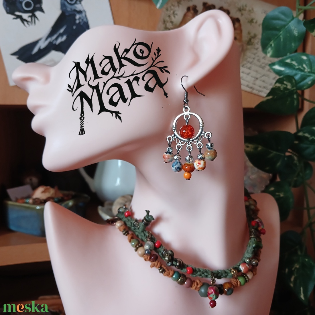 Ludmilla fülbevaló  - ékszer - fülbevaló - lógó fülbevaló - Meska.hu