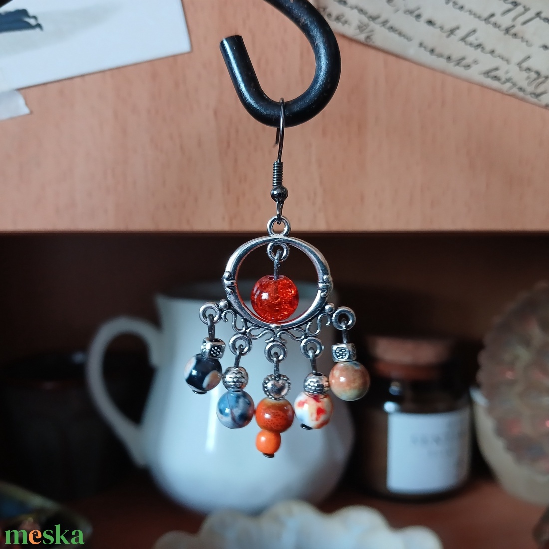 Ludmilla fülbevaló  - ékszer - fülbevaló - lógó fülbevaló - Meska.hu