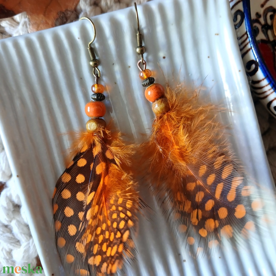 Garuda Sky fülbevaló - ékszer - fülbevaló - lógó fülbevaló - Meska.hu