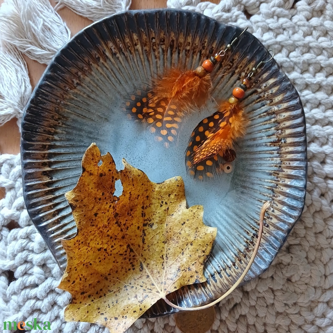 Garuda Sky fülbevaló - ékszer - fülbevaló - lógó fülbevaló - Meska.hu