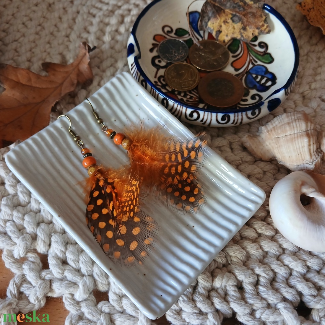 Garuda Sky fülbevaló - ékszer - fülbevaló - lógó fülbevaló - Meska.hu