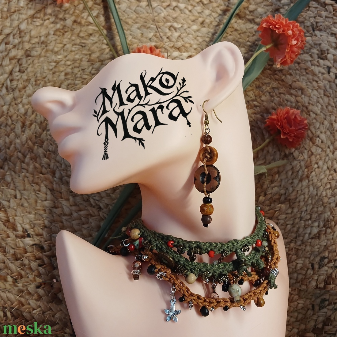 Hanti Carnival fülbevaló  - ékszer - fülbevaló - lógó fülbevaló - Meska.hu