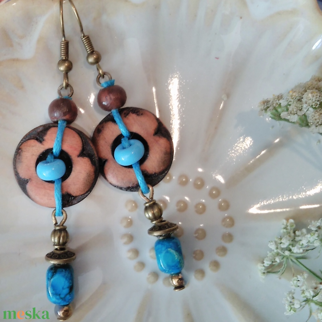 Metkayina Monday fülbevaló  - ékszer - fülbevaló - lógó fülbevaló - Meska.hu