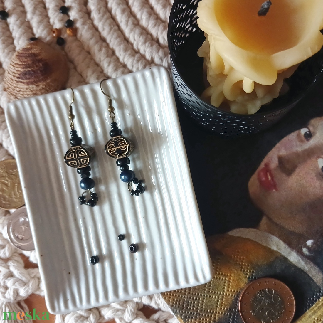 Posh Wednesday fülbevaló  - ékszer - fülbevaló - lógó fülbevaló - Meska.hu